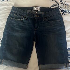 Paige Dark Denim Shorts